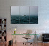 Whale in the Mist Ocean Canvas Print