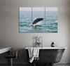 A Humpback Whale Breaches Canvas Print