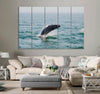 A Humpback Whale Breaches Canvas Print