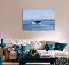 Whale's Tail under Blue Sky Canvas Print