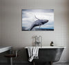 Black and White Whale Canvas Print