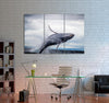 Black and White Whale Canvas Print