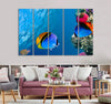 Blue & Yellow Fish Canvas Print