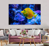 Yellow and Purple Fishes Canvas Print