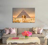 Sphinx & Pyramid Canvas Print