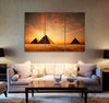 Pyramids on Sunset Canvas Print