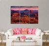 Sunrise in Canyon Canvas Print