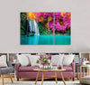 Waterfall in Autumn Forest Canvas Print