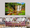 Waterfall in Mountains Canvas Print