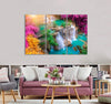 Waterfall & Colorful Leaves Canvas Print