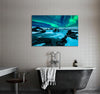 Waterfall in Northern Lights Canvas Print