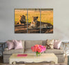 Resting Lions Canvas Print