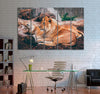 Lion and Lioness Canvas Print