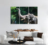 Elephant with Raised Trunk Canvas Print