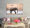 Elephant on The Lake Canvas Print