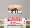 Elephant on The Lake Canvas Print