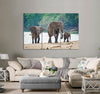 Family of Elephants Canvas Print