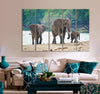 Family of Elephants Canvas Print