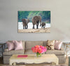 Family of Elephants Canvas Print