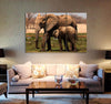 Baby Elephant & Mother Canvas Print