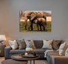 Baby Elephant & Mother Canvas Print