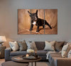 Standing Black Puppy Canvas Print