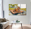 Resting Pit Bull Canvas Print