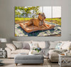 Resting Pit Bull Canvas Print