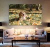 Dog Lying on Grass Canvas Print