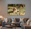 Dog Lying on Grass Canvas Print