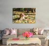 Dog Lying on Grass Canvas Print