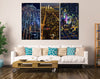 Three-panel cityscapes Canvas Print