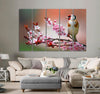 Bird on Blossom Canvas Print