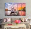 Riverfront Promenade Canvas Print