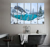 First Snow at Lake Canvas Print