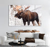 A Moose in Winter Canvas Print