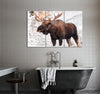 A Moose in Winter Canvas Print