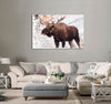 A Moose in Winter Canvas Print