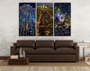 Three-panel cityscapes Canvas Print