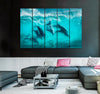 Six Dolphins Canvas Print