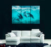 Six Dolphins Canvas Print