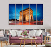 Paris Arch in Sunset Canvas Print