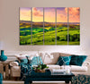 Vineyards in Sunset Canvas Print