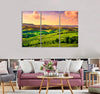 Vineyards in Sunset Canvas Print