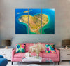 Heart-Shaped Island Canvas Print