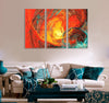 Flaming Sun Canvas Print