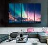 Green Purple Aurora Borealis Canvas Print