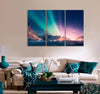 Green Purple Aurora Borealis Canvas Print