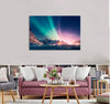 Green Purple Aurora Borealis Canvas Print