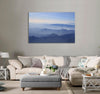 Mountain Ridges under a Blue Mist Canvas Print